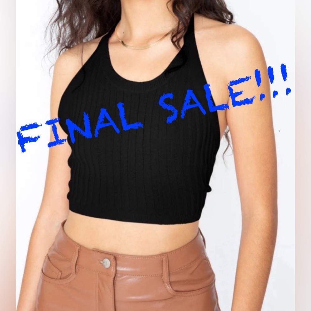 🔵CLEARANCE🔵Revolve/Callahan Knitwear Greta Halter Top‎ in Black!! NEW/NWT!!🖤